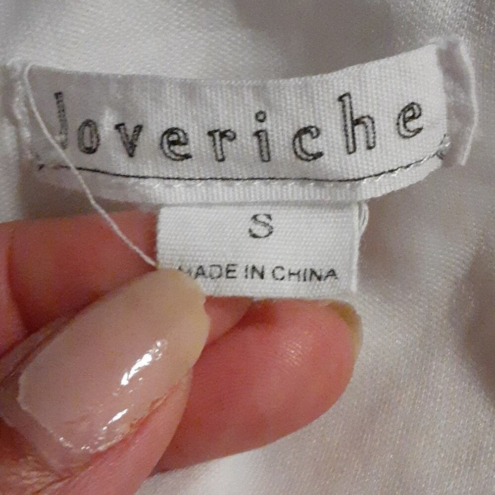 Love Riche Women's Long Sleeve White Embroidered Sleeve Body Suit Size Small - Picture 11 of 11